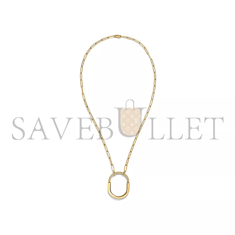 TIFFANY PENDANT IN YELLOW GOLD WITH DIAMONDS, LARGE 72342194